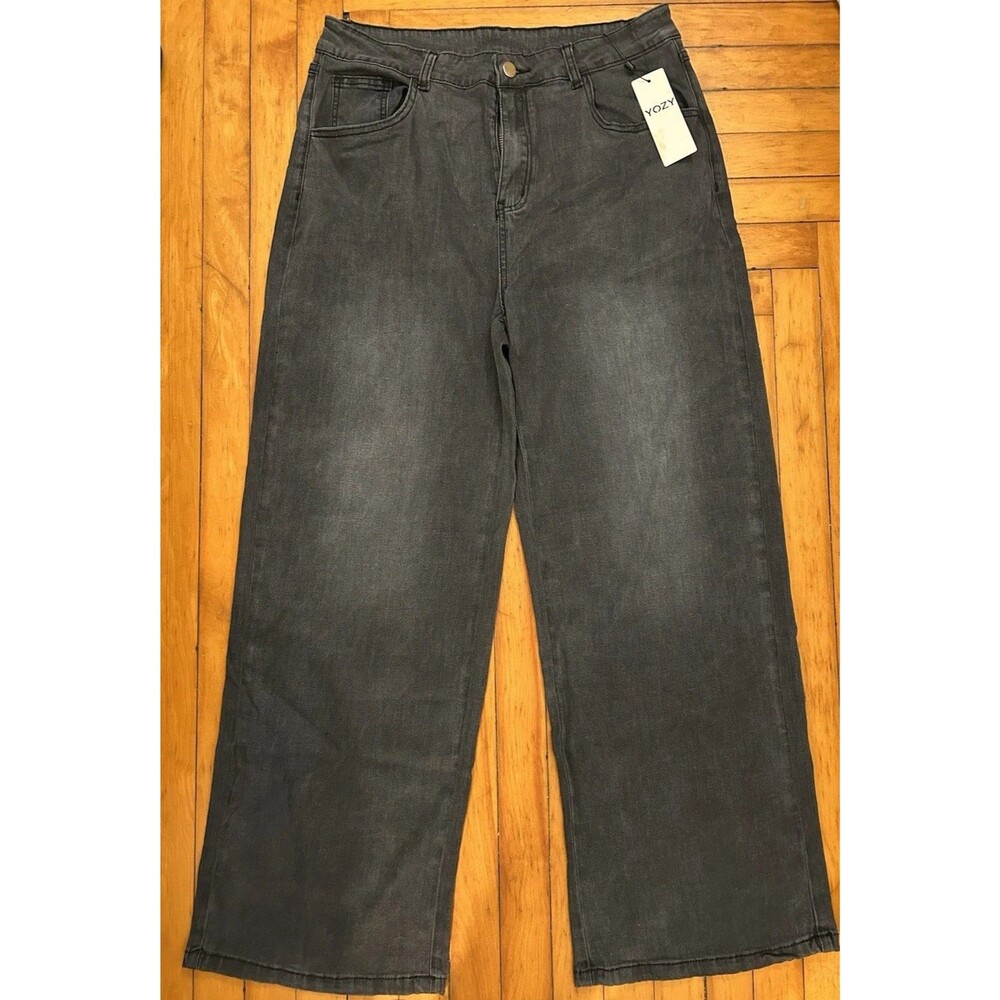 NWT Yozy Black Washed Jeans Size XL/12 5 pocket straight leg Stylish and comfy!